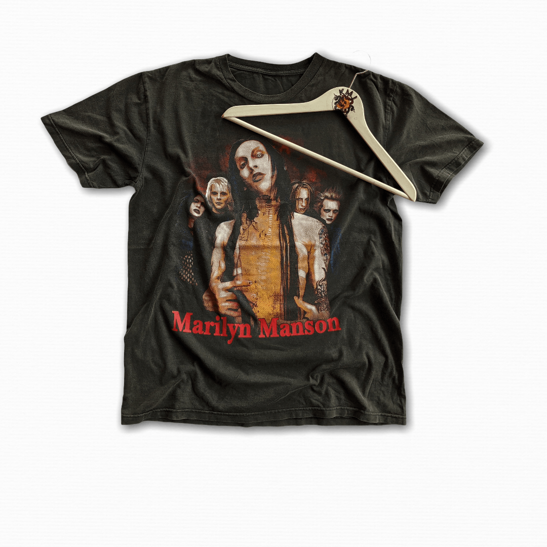 Marilyn Manson × Vintage Vintage 90s Marilyn Manson lineup big print Size US L / EU 52-54 / 3 - 1 Thumbnail