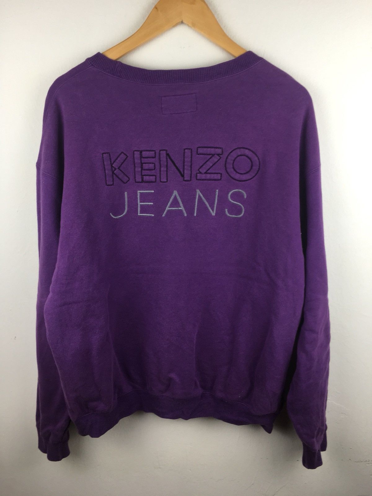 Japanese Brand × Kenzo × Vintage Kenzo Jeans Sweatshirt jumper crewneck armpit 24x26 Size US L / EU 52-54 / 3 - 1 Thumbnail