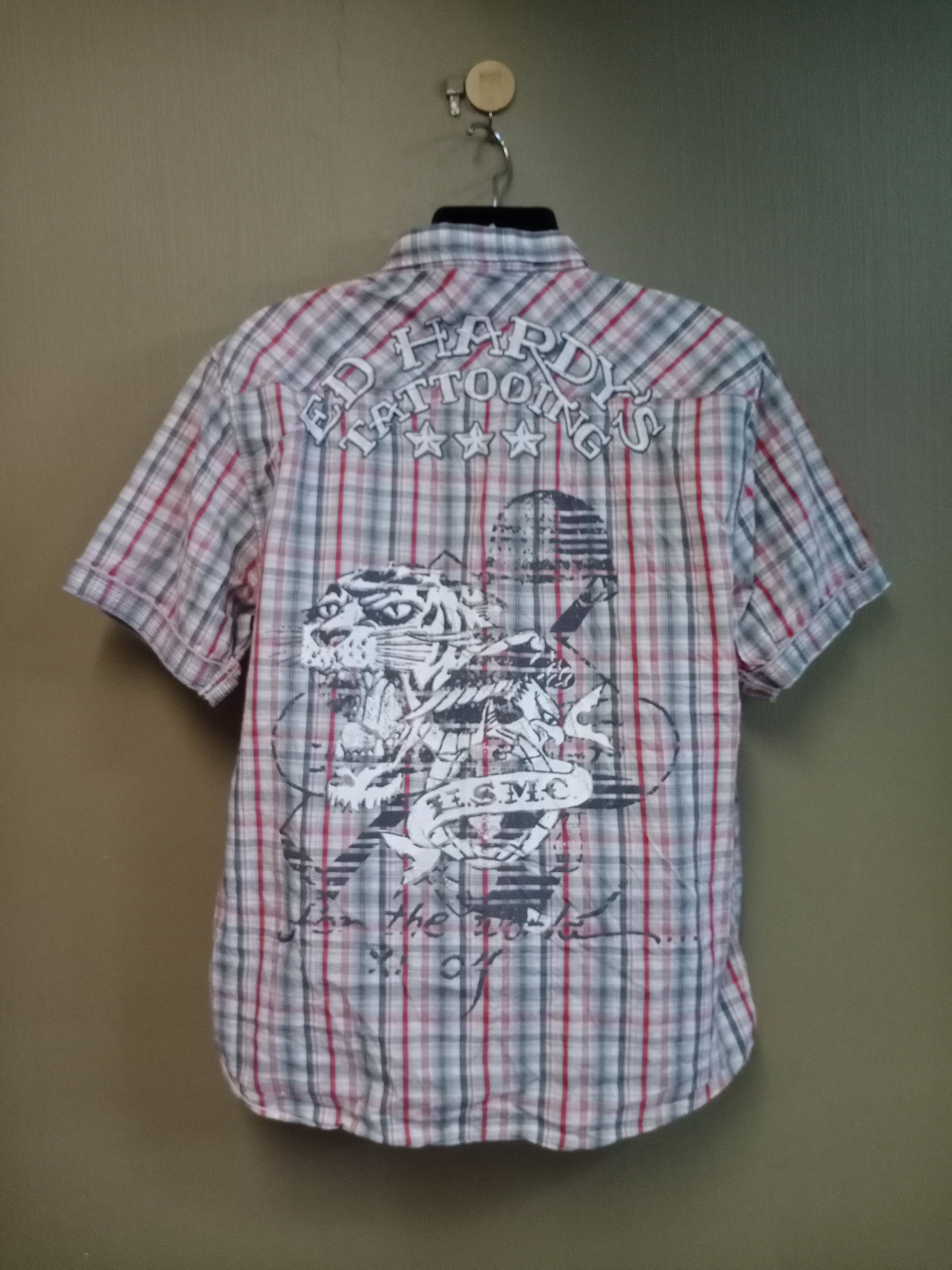 Ed Hardy × Vintage Vintage Ed Hardy USMC button up Size US XXL / EU 58 / 5 - 1 Thumbnail
