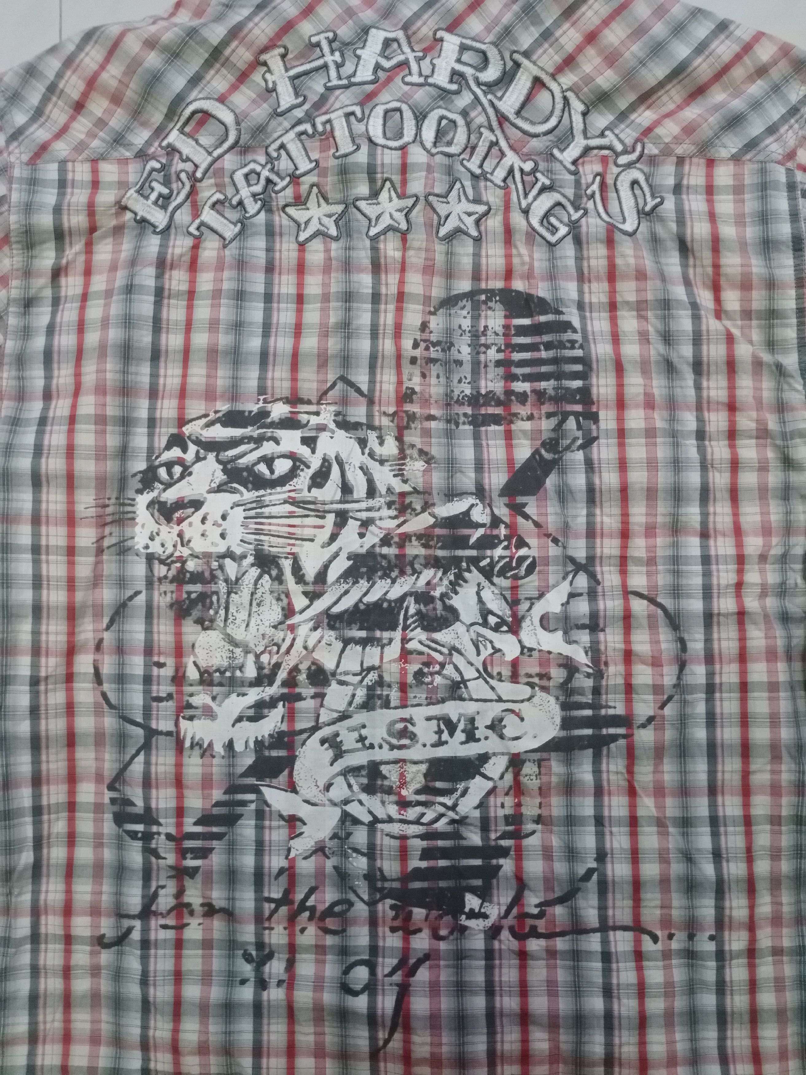 Ed Hardy × Vintage Vintage Ed Hardy USMC button up Size US XXL / EU 58 / 5 - 5 Thumbnail