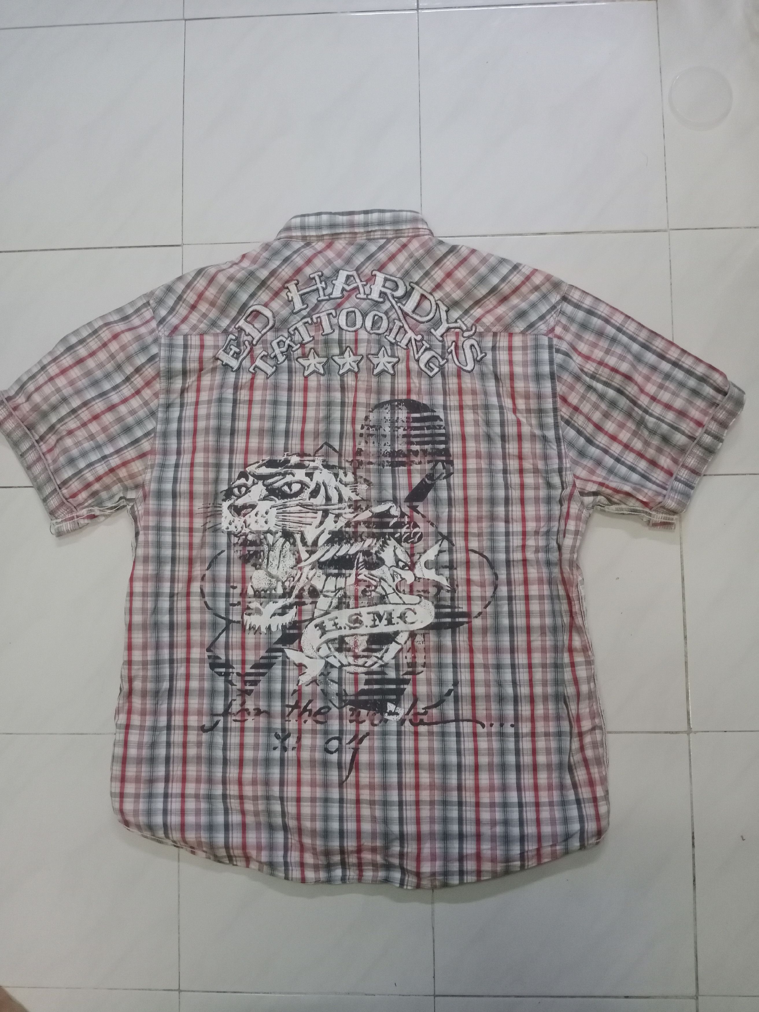 Ed Hardy × Vintage Vintage Ed Hardy USMC button up Size US XXL / EU 58 / 5 - 4 Thumbnail