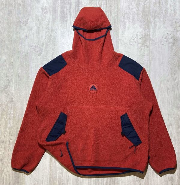 Nike Vintage Nike ACG Fleece Sherpa Ninja Mask Hoodie Grailed