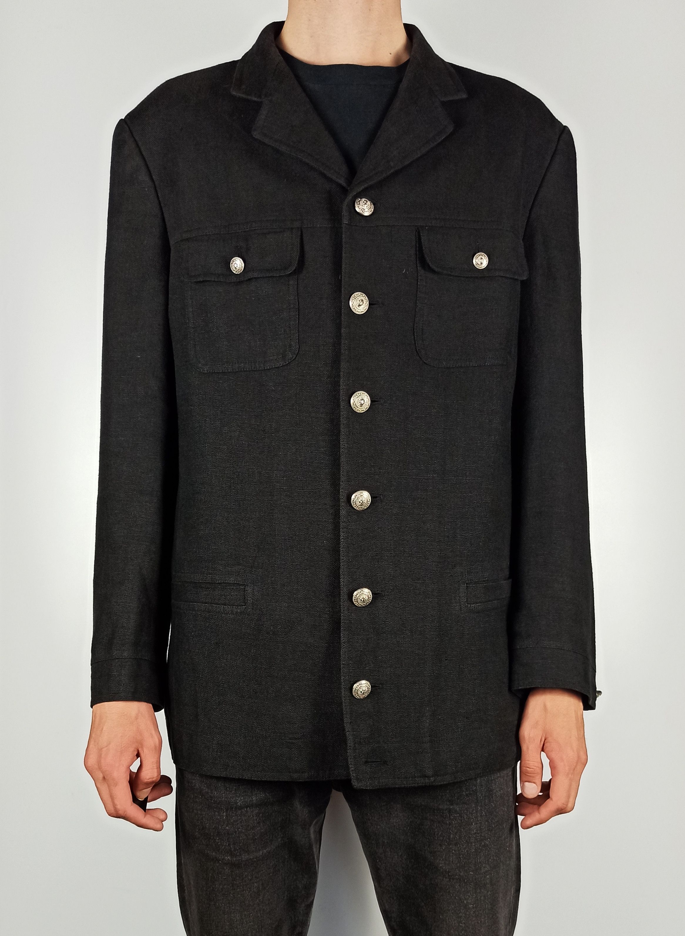 Gianni Versace VERSUS 48 Linen Black Blazer