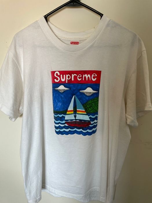 Supreme Supreme sailboat tee/ worn 2x almost brand new | Grailed