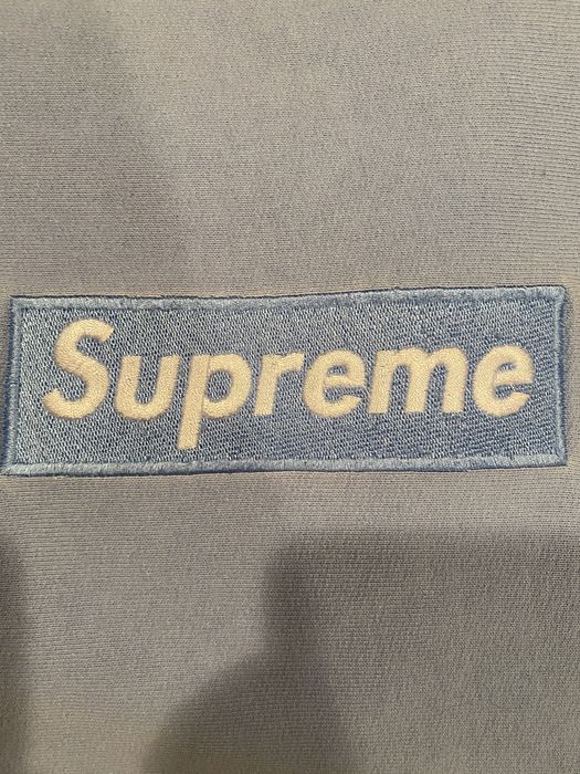 Supreme baby blue hot sale box logo crewneck