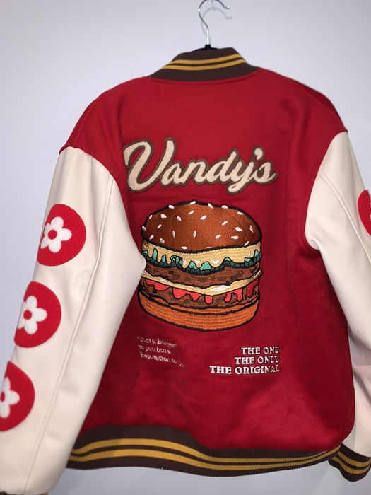 Vandy The Pink 4Th Anniversary Varsity Jacket Size M Red White Outerwear  Men’S
