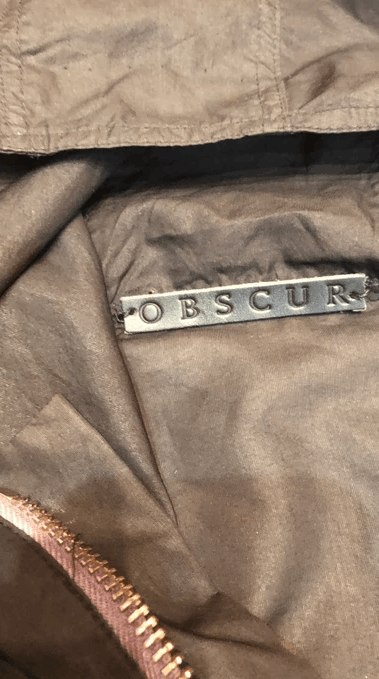Designer zip leather rain parka jacket