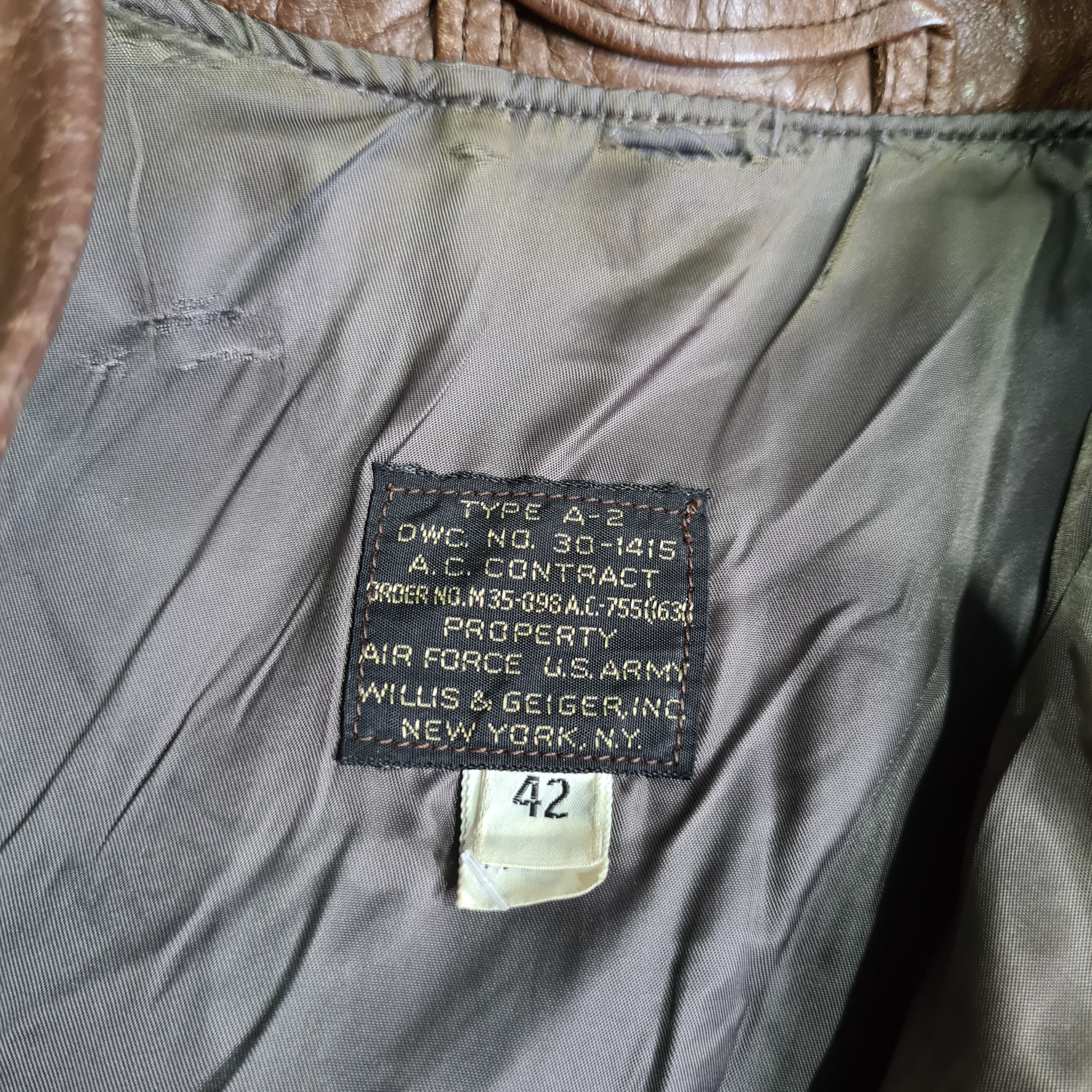 Willis & Geiger Rare Willis & geiger A-2 type flight jacket Size US L / EU 52-54 / 3 - 12 Thumbnail