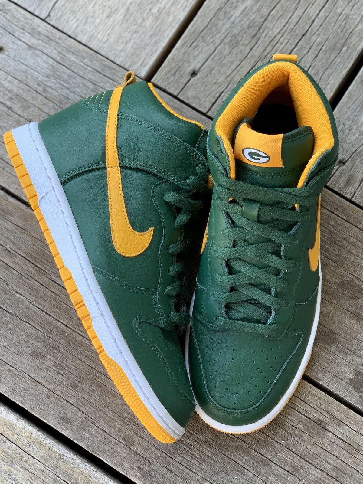 Nike Nike Dunk High Green Bay Packers NFL NikeID Size 7 Grailed