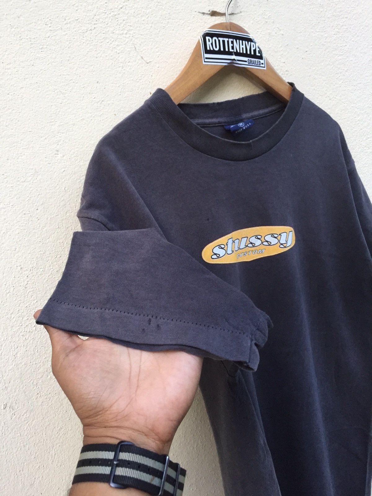 Stussy × Vintage Rare!!!80s Stussy Spell Out Vintage Shirt Size US M / EU 48-50 / 2 - 4 Thumbnail