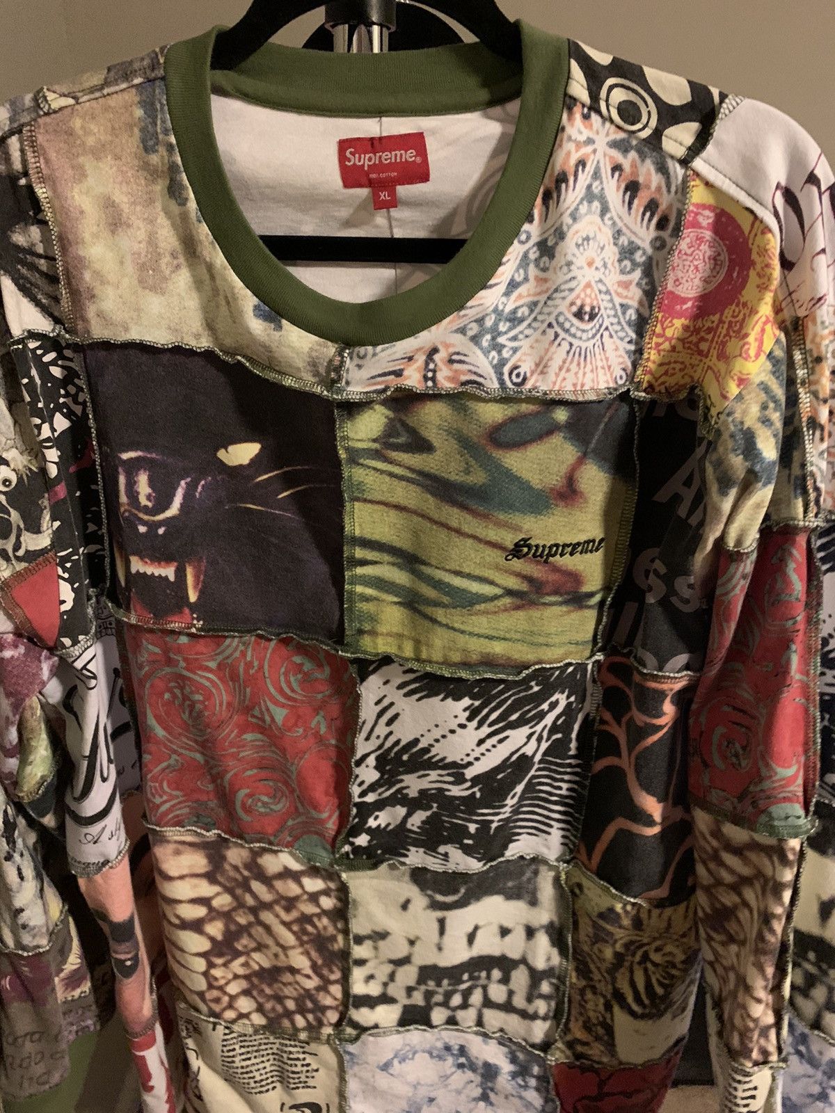 Supreme Supreme Patchwork Mosaic L/S Top | Grailed