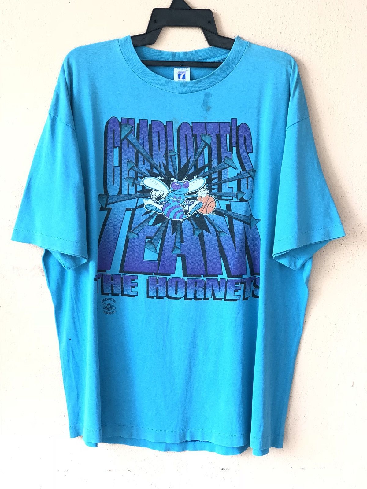 Vintage 90s The Hornets Of Charlotte NBA Tee