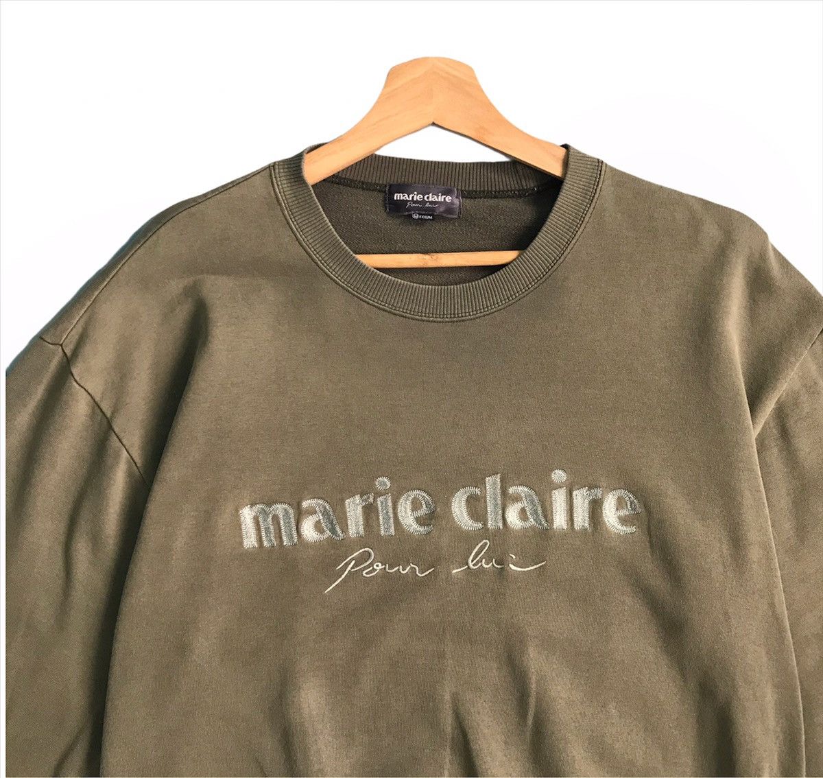 Japanese Brand Marie Clare Embroidered Crewneck Sweatshirt Sun Faded Size M Size US M / EU 48-50 / 2 - 4 Thumbnail