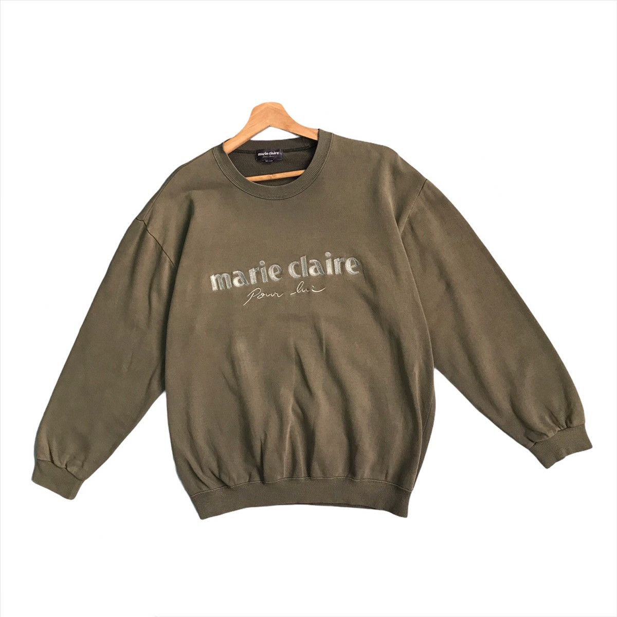 Japanese Brand Marie Clare Embroidered Crewneck Sweatshirt Sun Faded Size M Size US M / EU 48-50 / 2 - 3 Thumbnail
