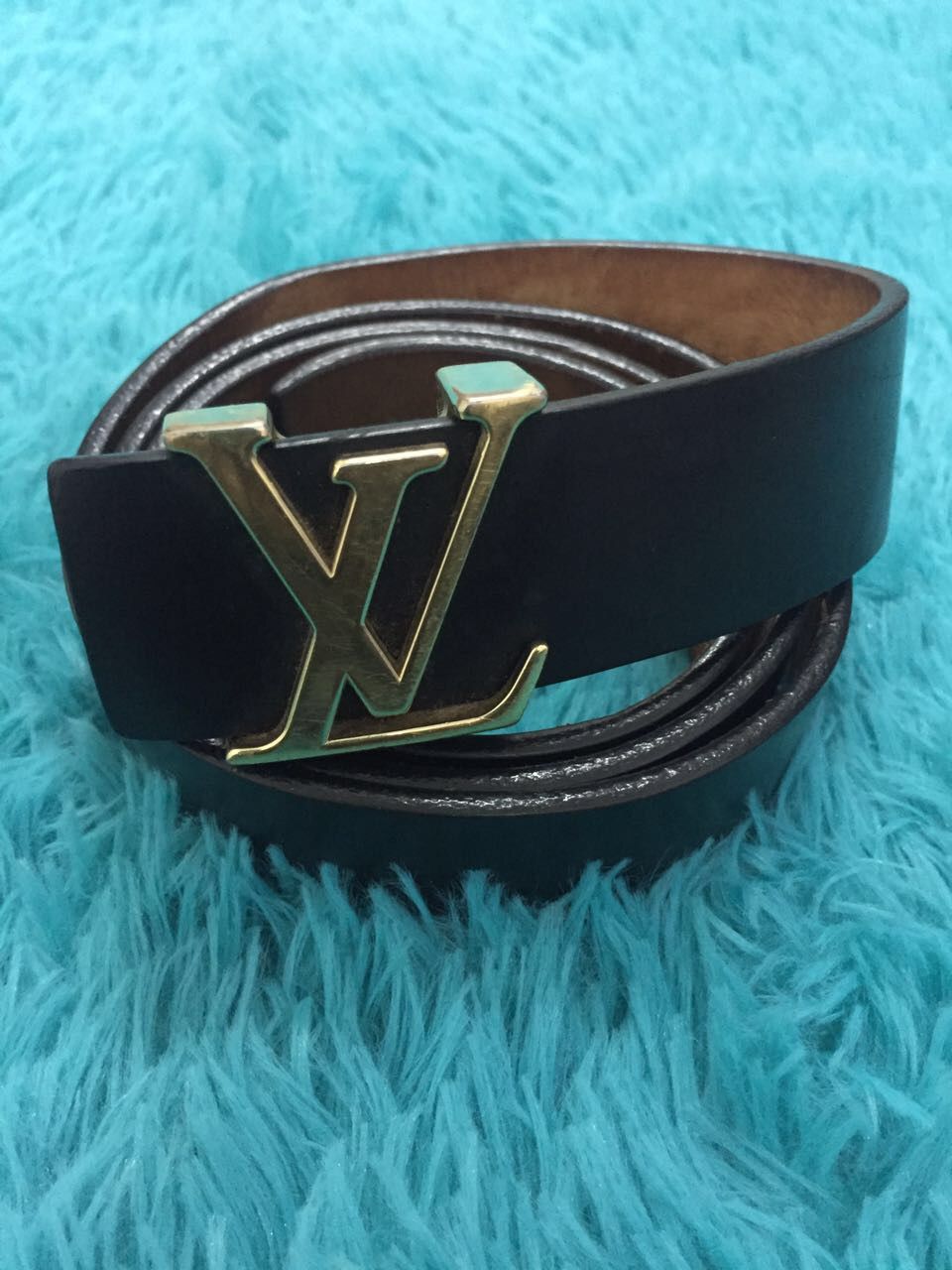NWT Louis Vuitton Red Monogram LV Initiales Logo Buckle Belt