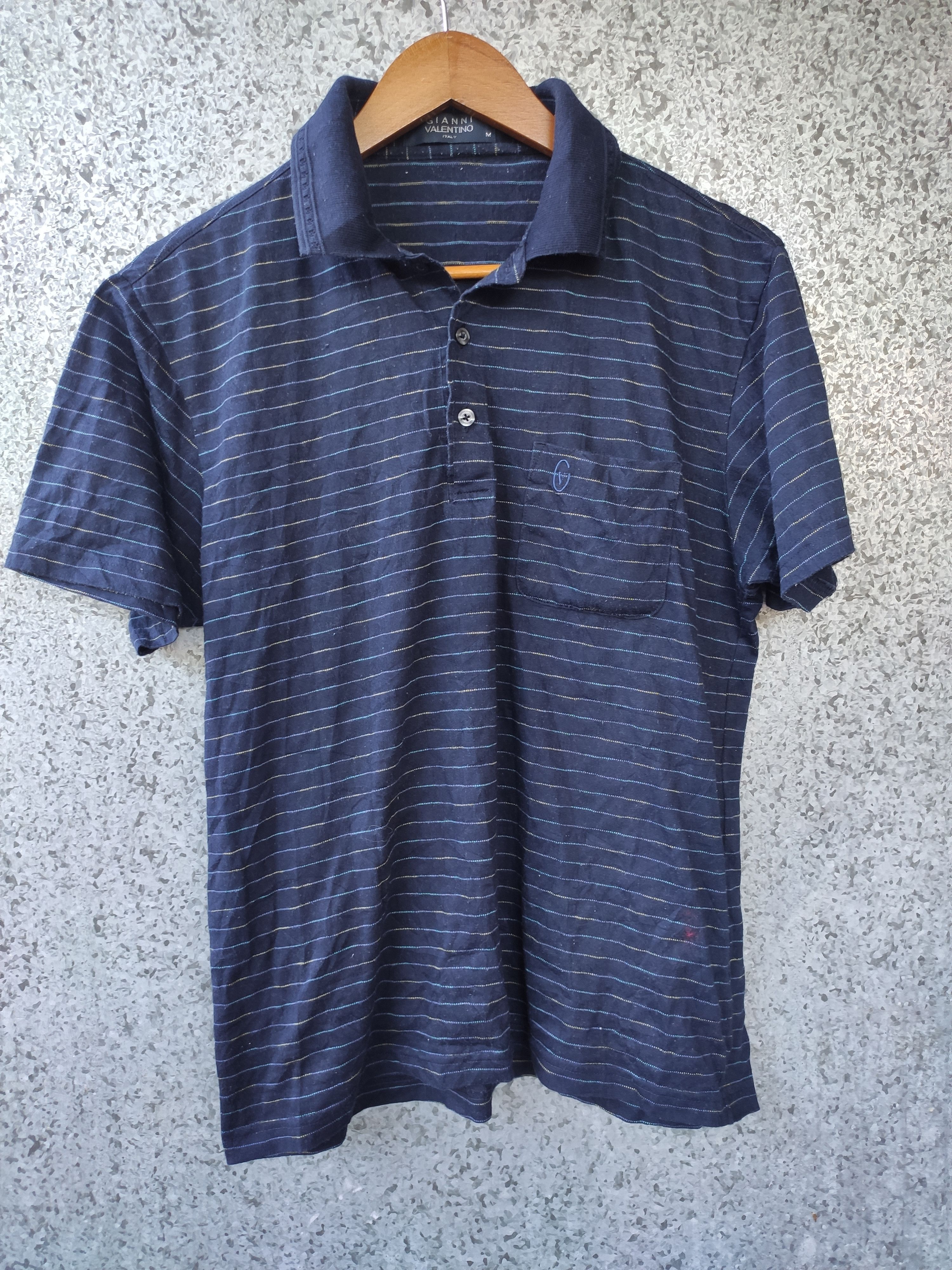 Gianni Valentino 🔥 Gianni Valentino polo t shirt stripes Size US M / EU 48-50 / 2 - 1 Thumbnail