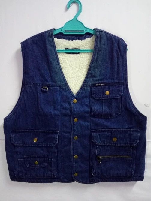 Designer × Japanese Brand × Vintage Vintage Vest Jeans Wool Sheep Inside Nice Design Size US L / EU 52-54 / 3 - 1 Thumbnail