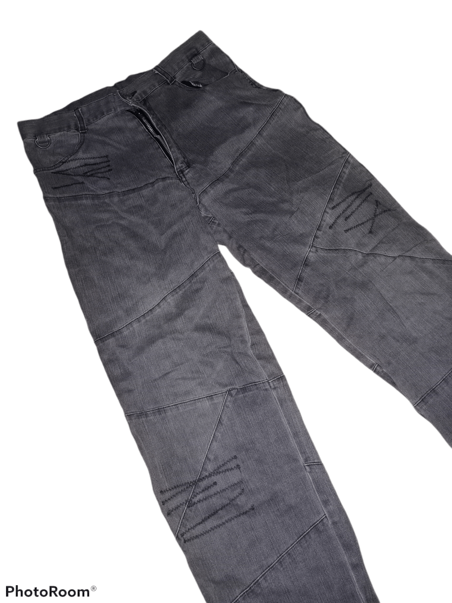 Slash Number Japanese Brand Biker Jeans 31