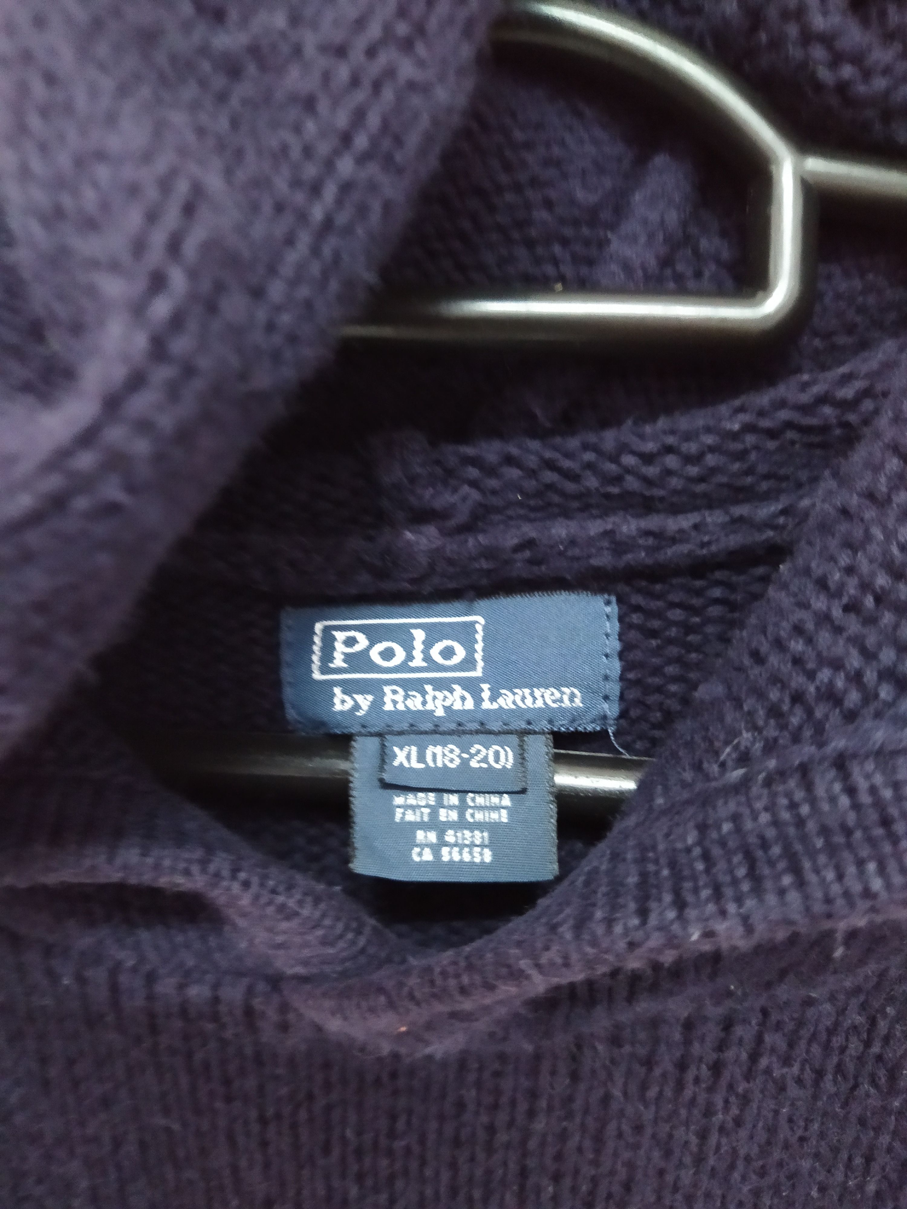 Polo Ralph Lauren × Vintage POLO RALPH LAUREN HOODIE FLAG KNITWEAR (B934) Size US L / EU 52-54 / 3 - 3 Thumbnail