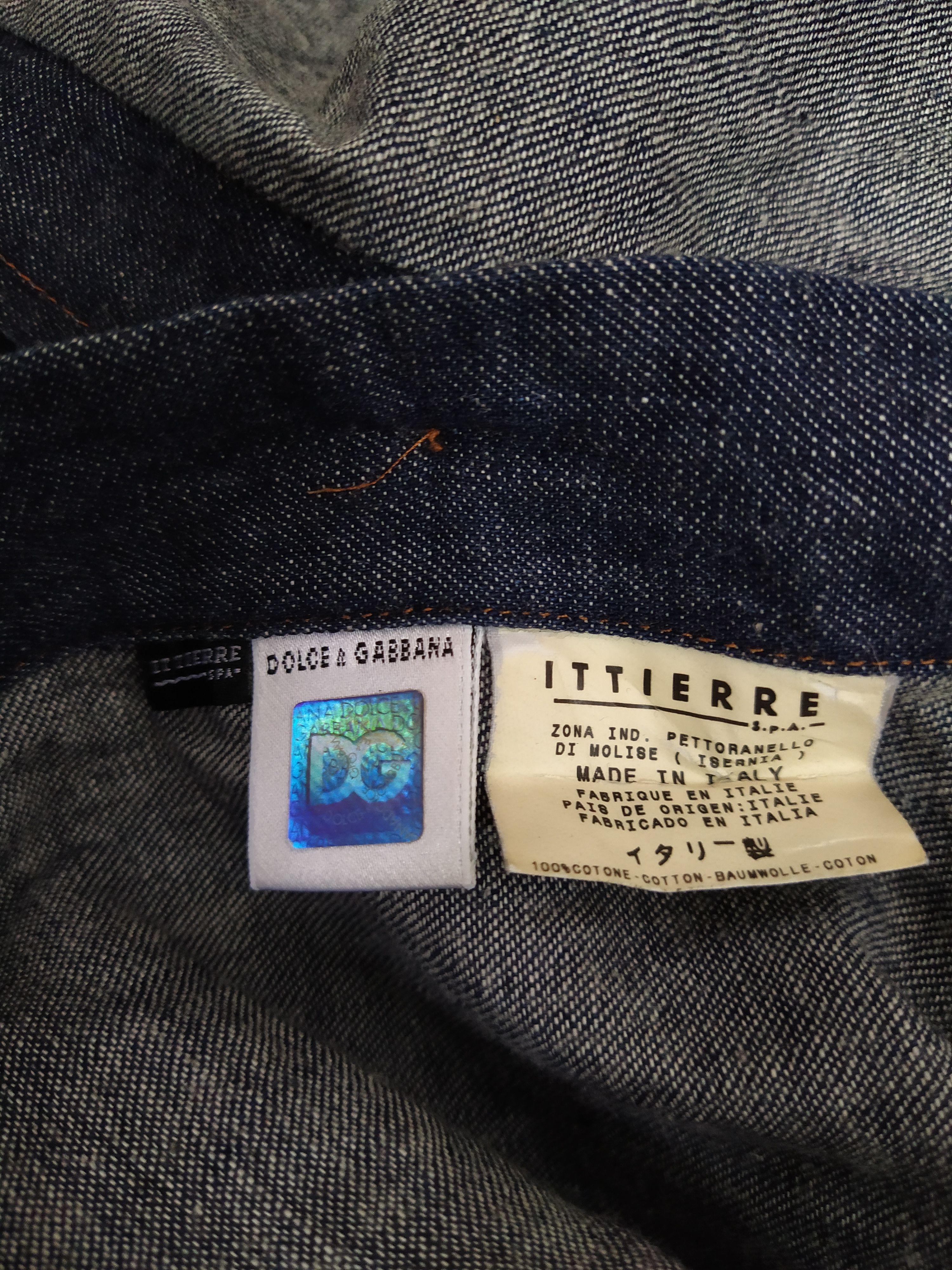 Dolce & Gabbana DOLCE AND GABBANA D&G DENIM SHIRT CONSTRUCTED (B933) Size US S / EU 44-46 / 1 - 10 Thumbnail