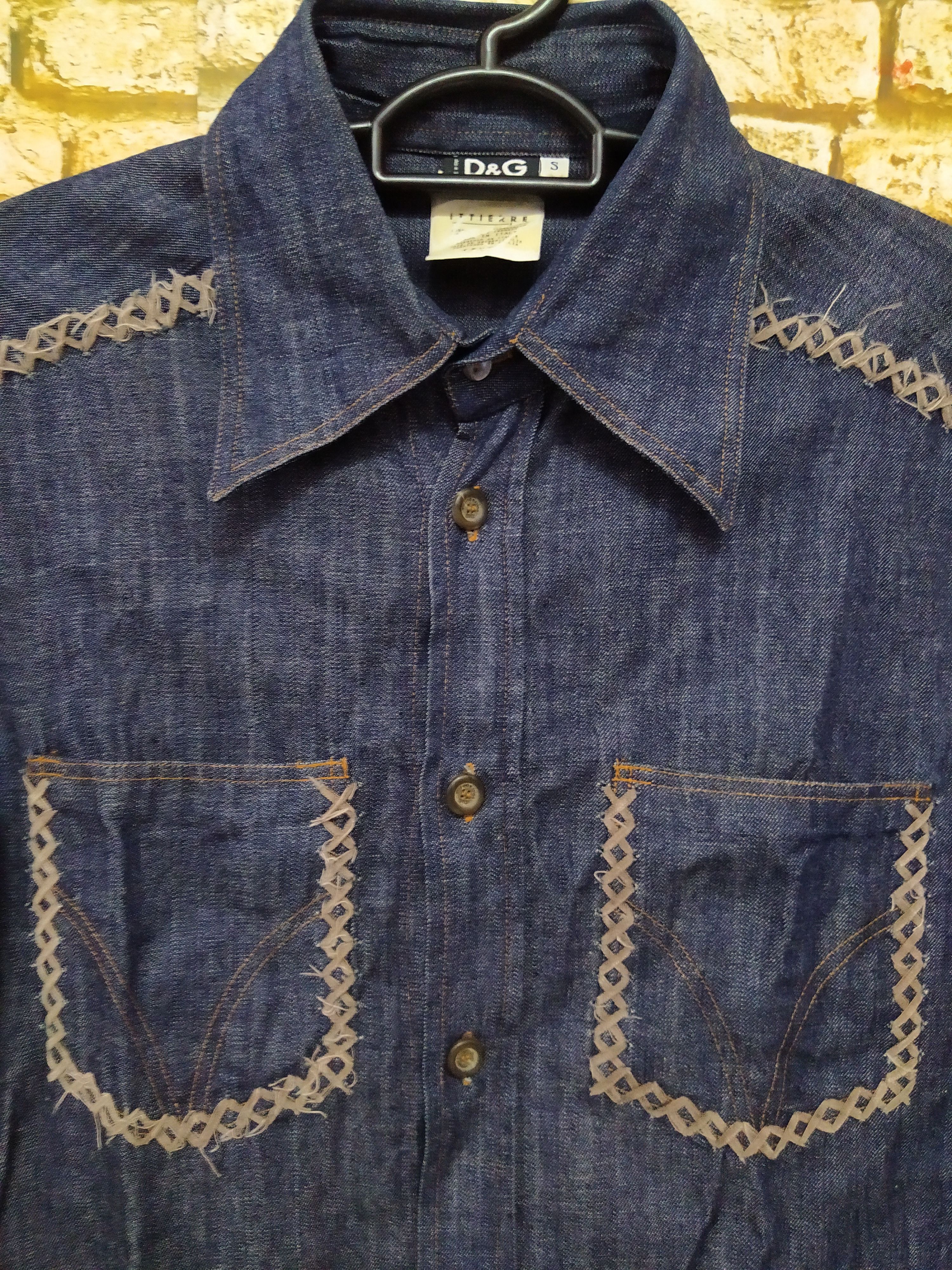 Dolce & Gabbana DOLCE AND GABBANA D&G DENIM SHIRT CONSTRUCTED (B933) Size US S / EU 44-46 / 1 - 2 Thumbnail