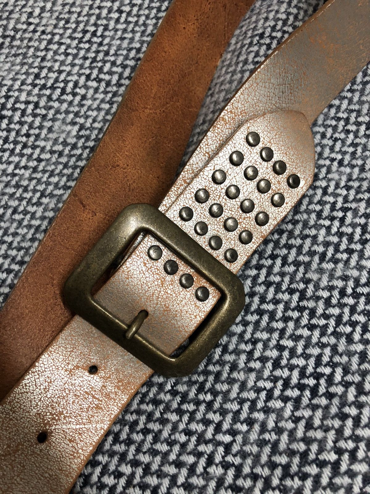 Japanese Brand Rare Life by Earth Music & Ecology Full Leather Belt Size ONE SIZE - 2 Thumbnail