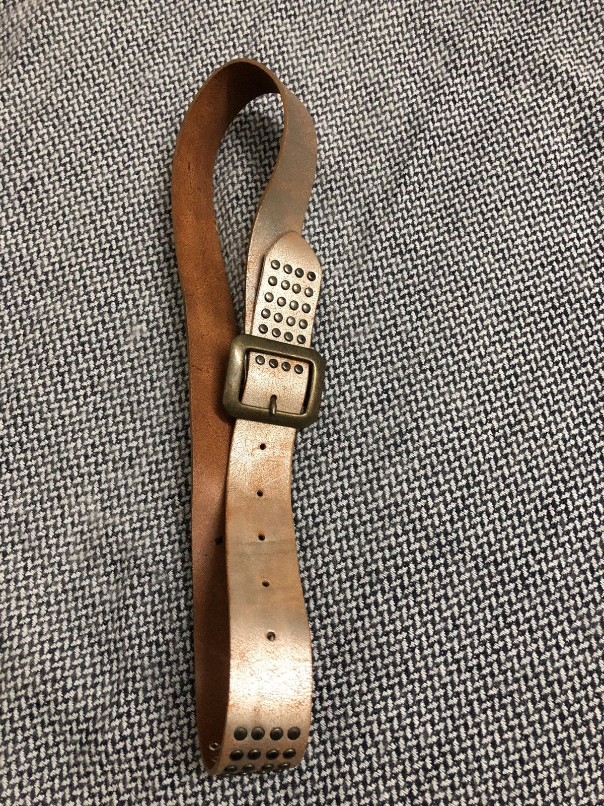Japanese Brand Rare Life by Earth Music & Ecology Full Leather Belt Size ONE SIZE - 3 Thumbnail