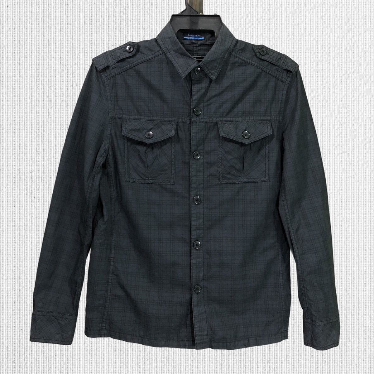 Burberry London Blue Label Button Up Long Sleeve T-Shirt
