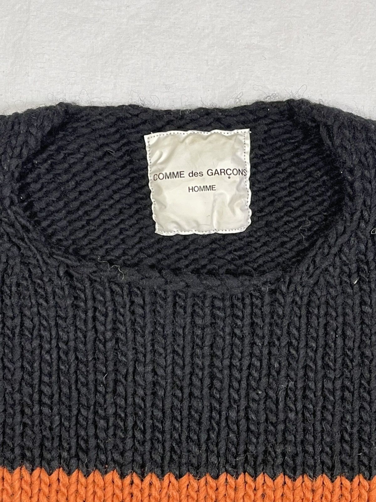 Comme des Garcons Homme 1997 Color Block Knit Wool Sweater Size US L / EU 52-54 / 3 - 4 Thumbnail