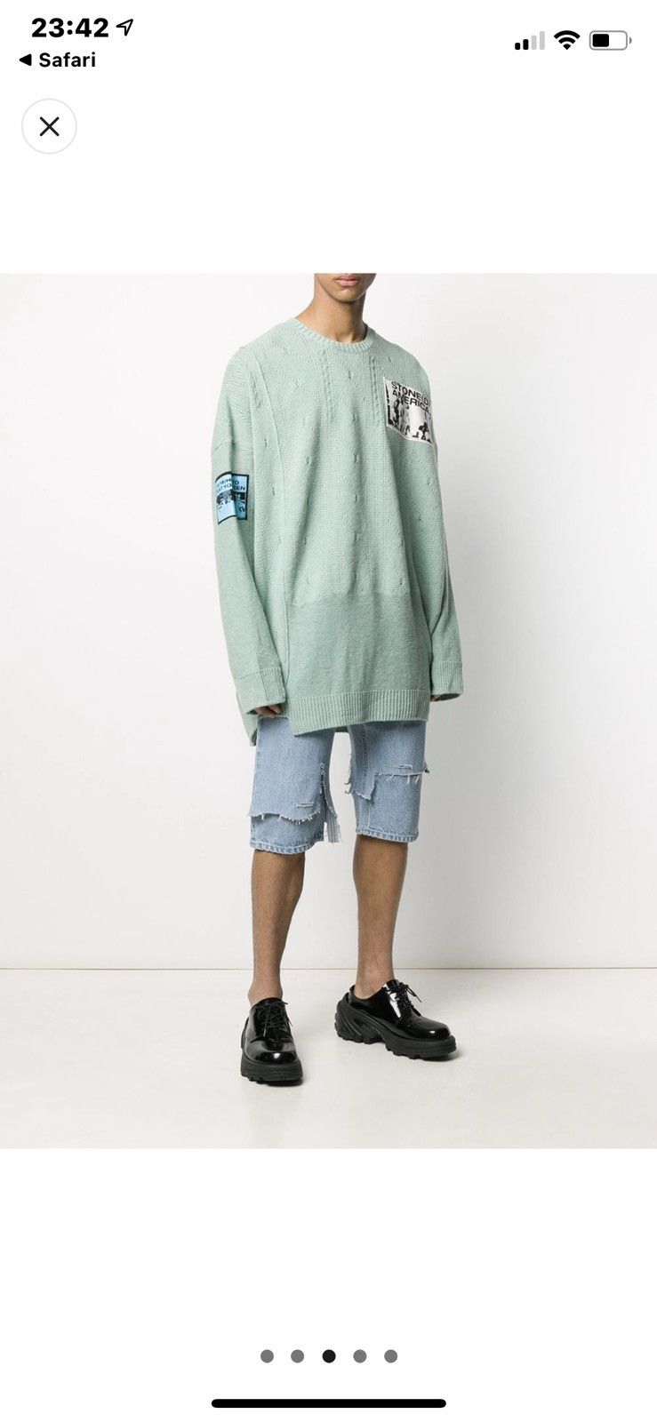 Raf Simons Oversized Raf Simons Merino Knit Sweater with Patches Size US L / EU 52-54 / 3 - 5 Thumbnail