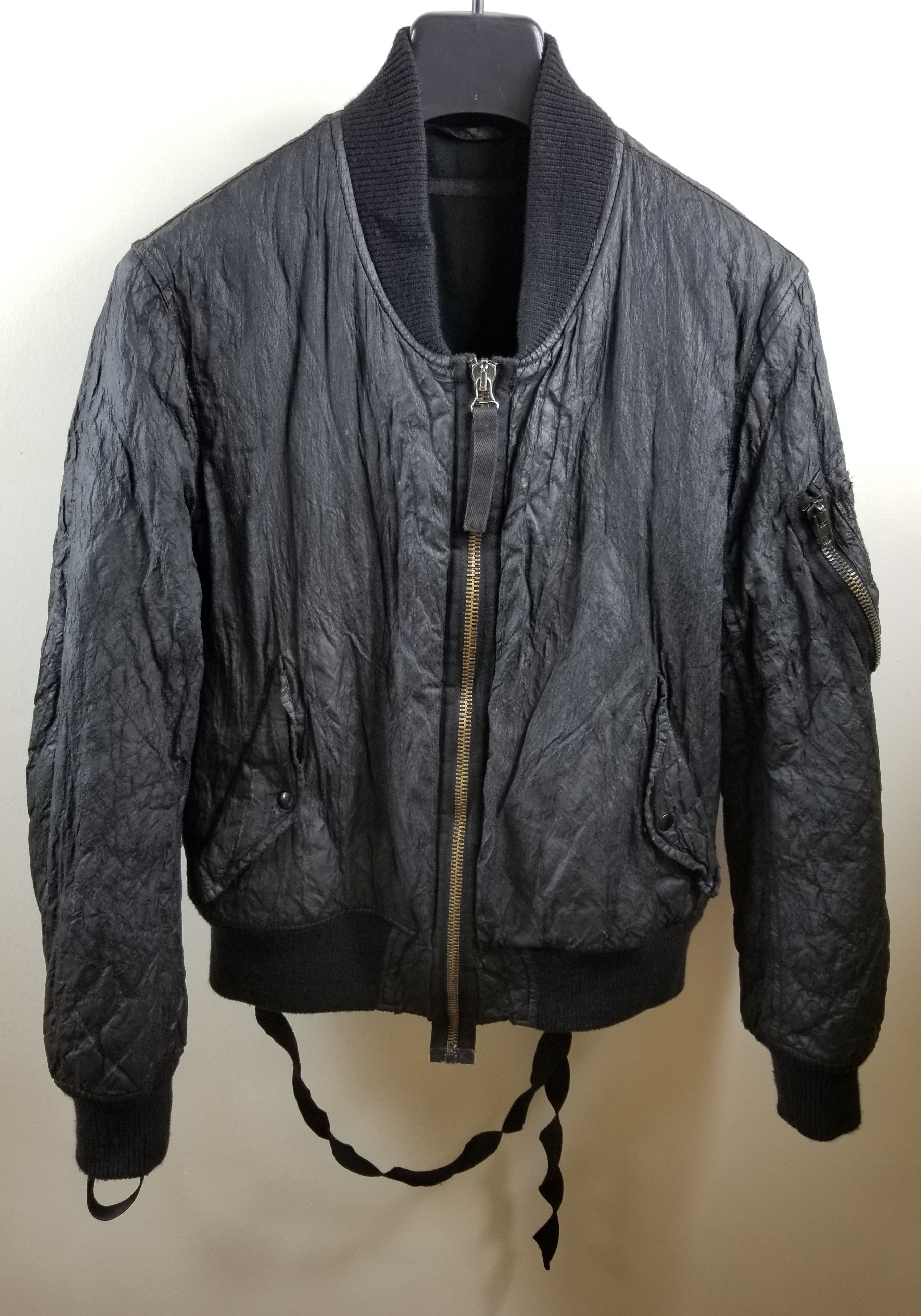 HELMUT LANG Metallic Bondage Bomber