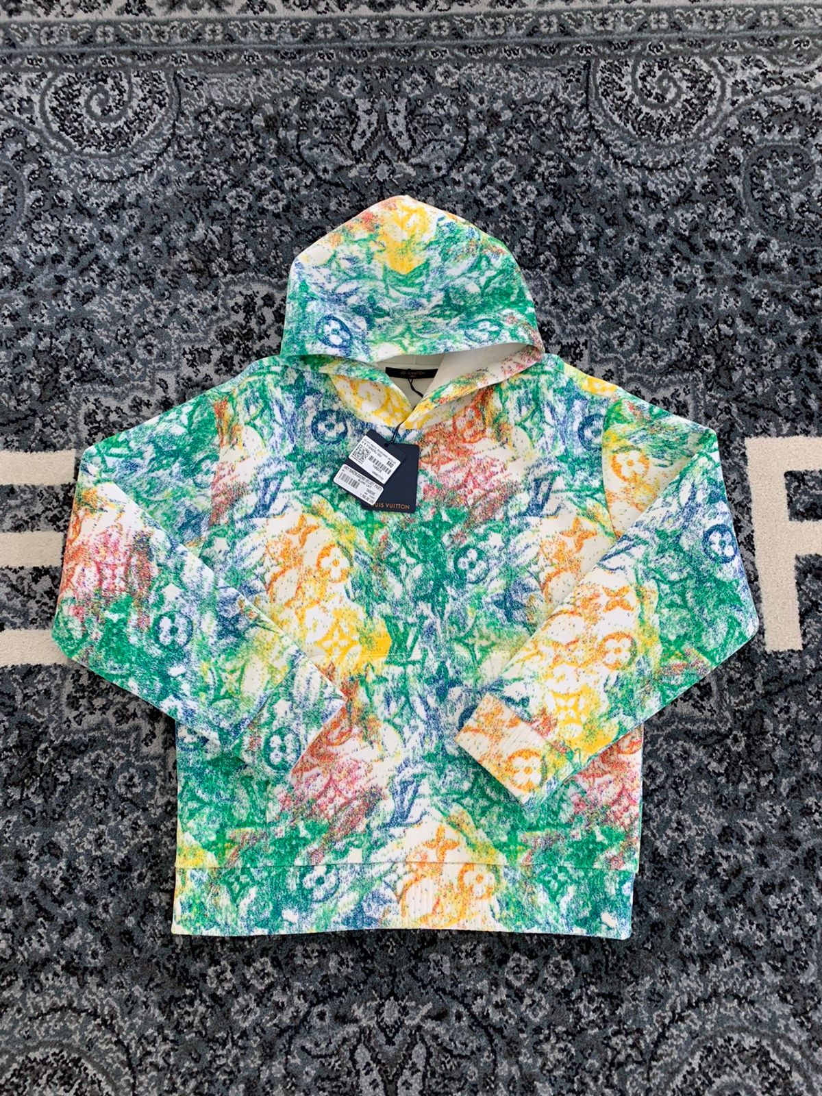 pastel monogram hoodie