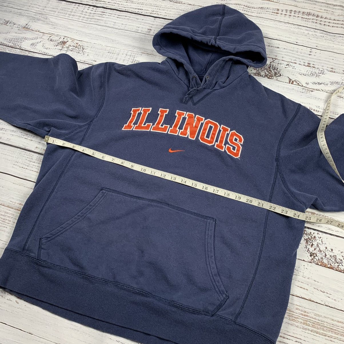 NCAA Vintage Nike center swoosh ncaa Illinois hoodie sweatshirt Size US M / EU 48-50 / 2 - 4 Thumbnail