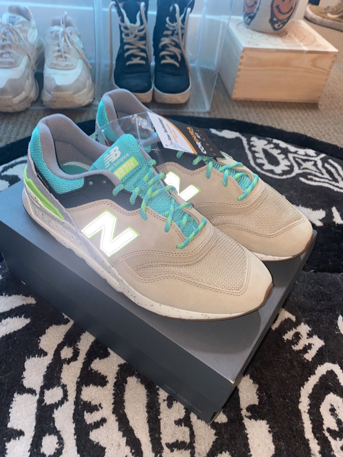 New Balance New balance 997H us10 tan teal green ds Grailed