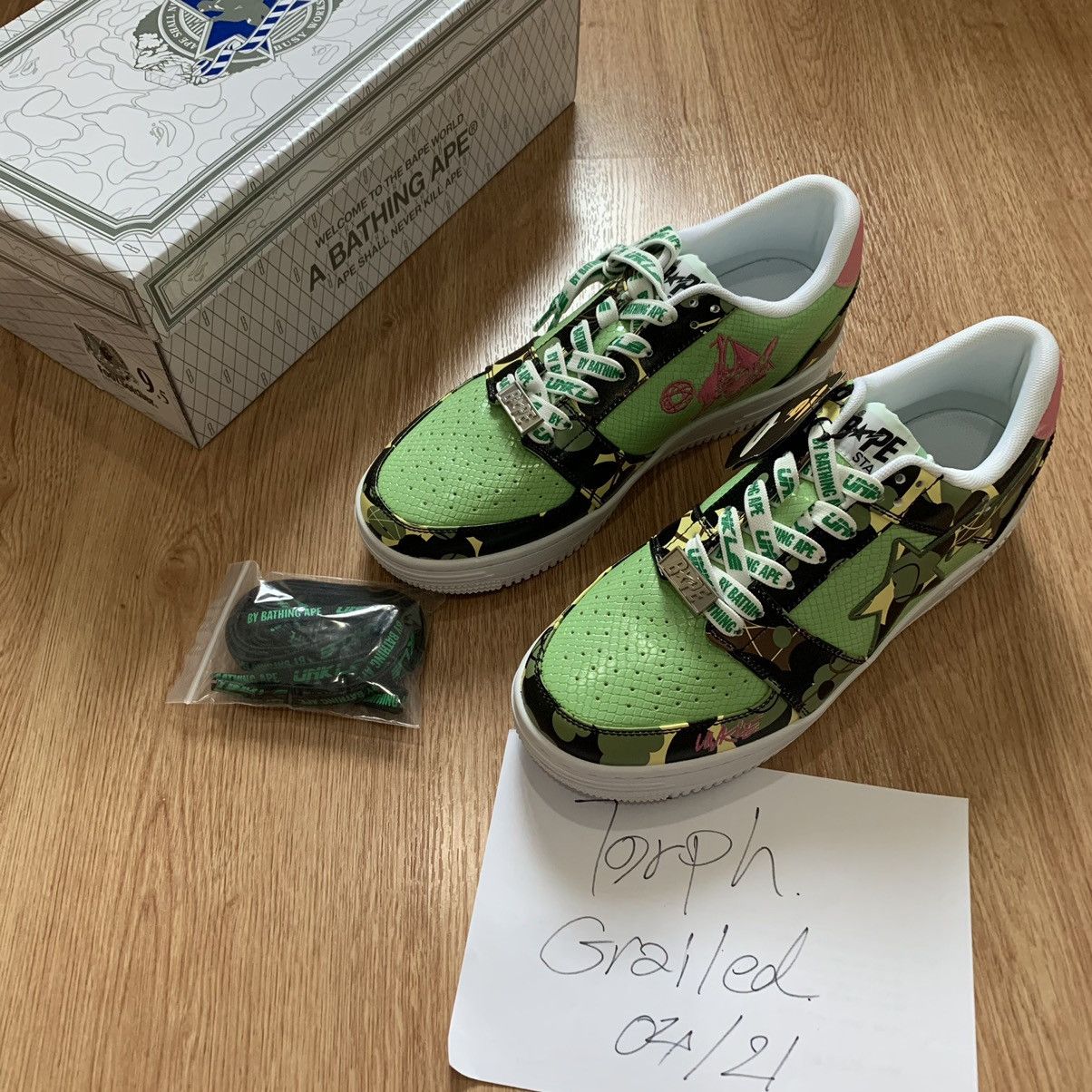 Bape Bape Sta x Unkle MOWAX Original Head Camo Shoes | Grailed