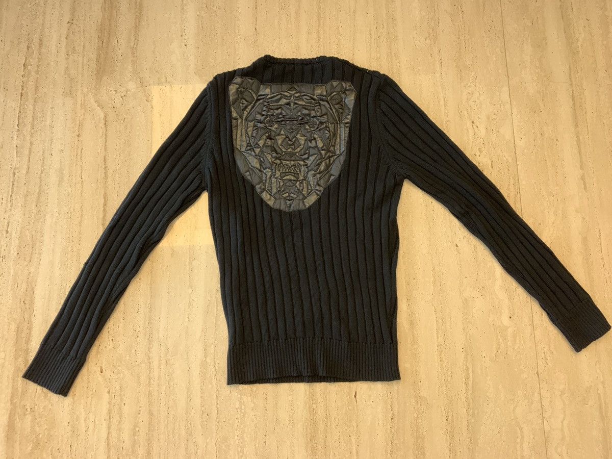Philipp Plein Leather patchwork metal logo comfortable sweater Size US L / EU 52-54 / 3 - 1 Thumbnail