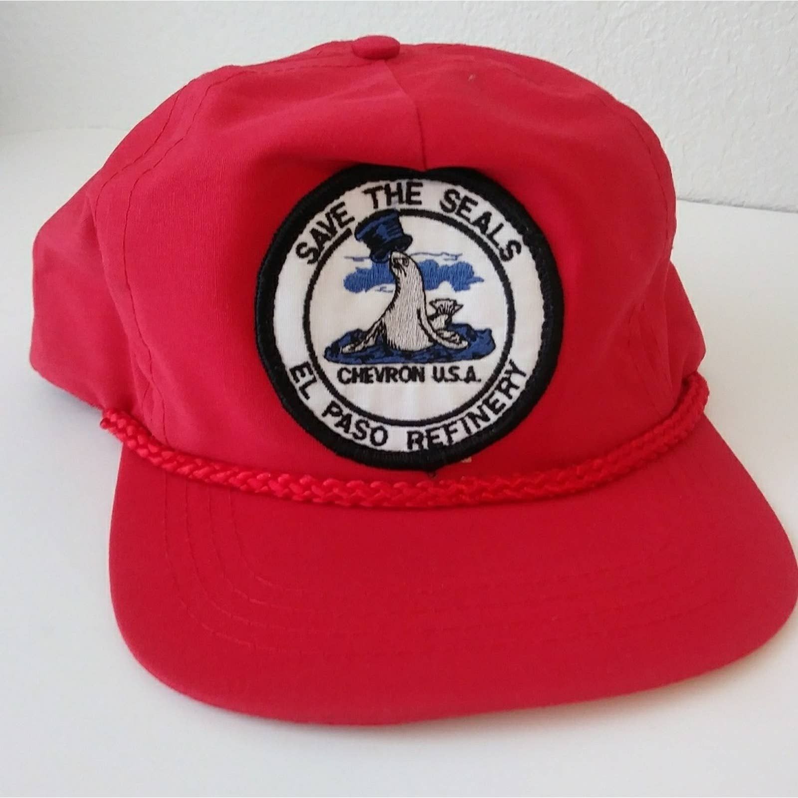 Vintage Streetwear Vintage Save the Seals Chevron El Paso Cap Hat Grailed