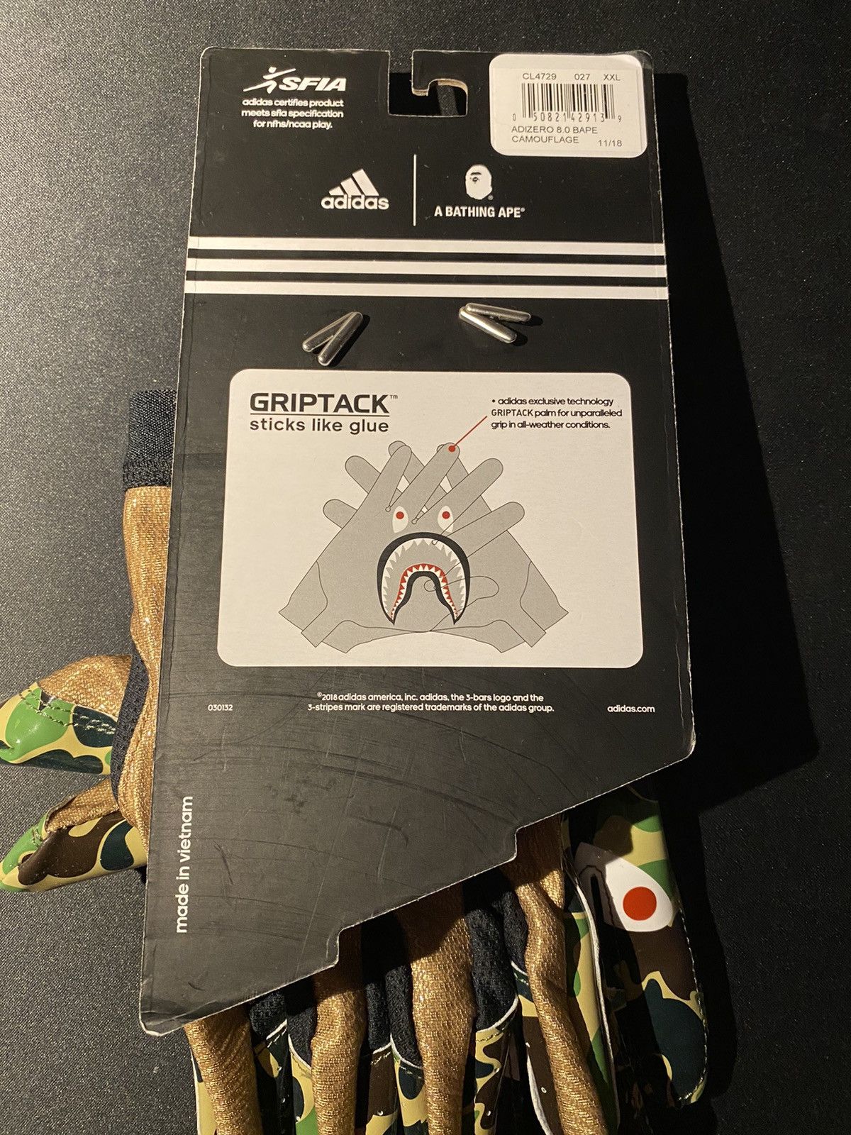 Adidas Bape high quality football gloves