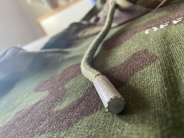 Off white camo store hoodie seeing things