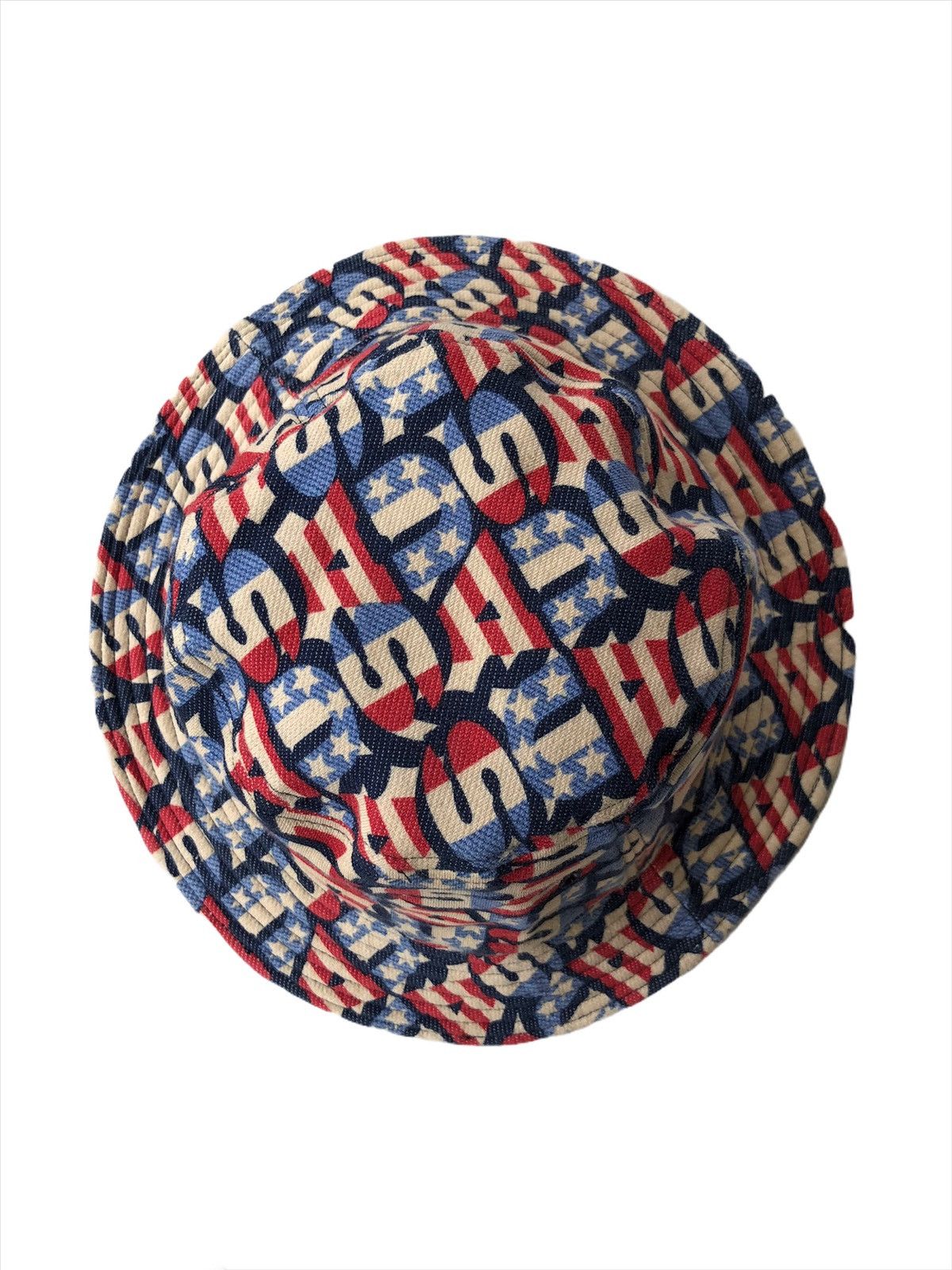 Hysteric Glamour RARE🔥🇺🇸 Flag All Overprinted Union Made Bucket Hat Size ONE SIZE - 3 Thumbnail