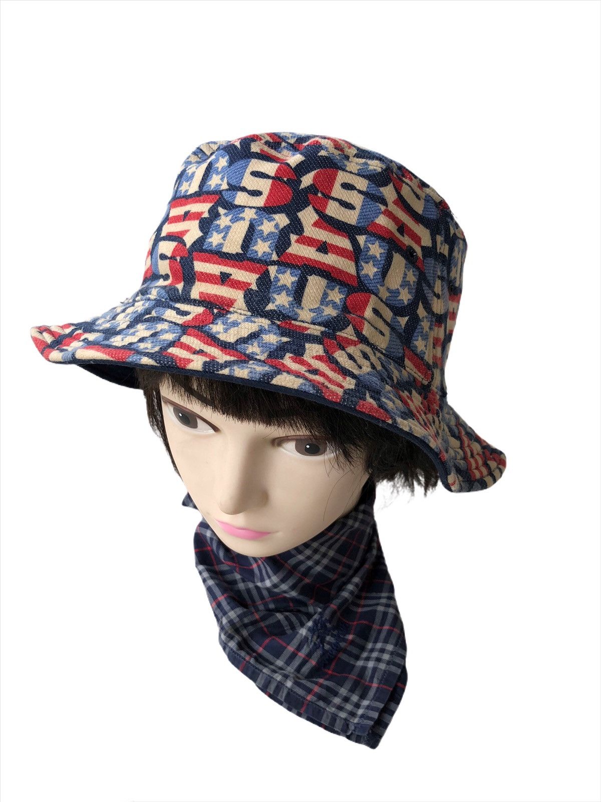 Hysteric Glamour RARE🔥🇺🇸 Flag All Overprinted Union Made Bucket Hat Size ONE SIZE - 1 Thumbnail