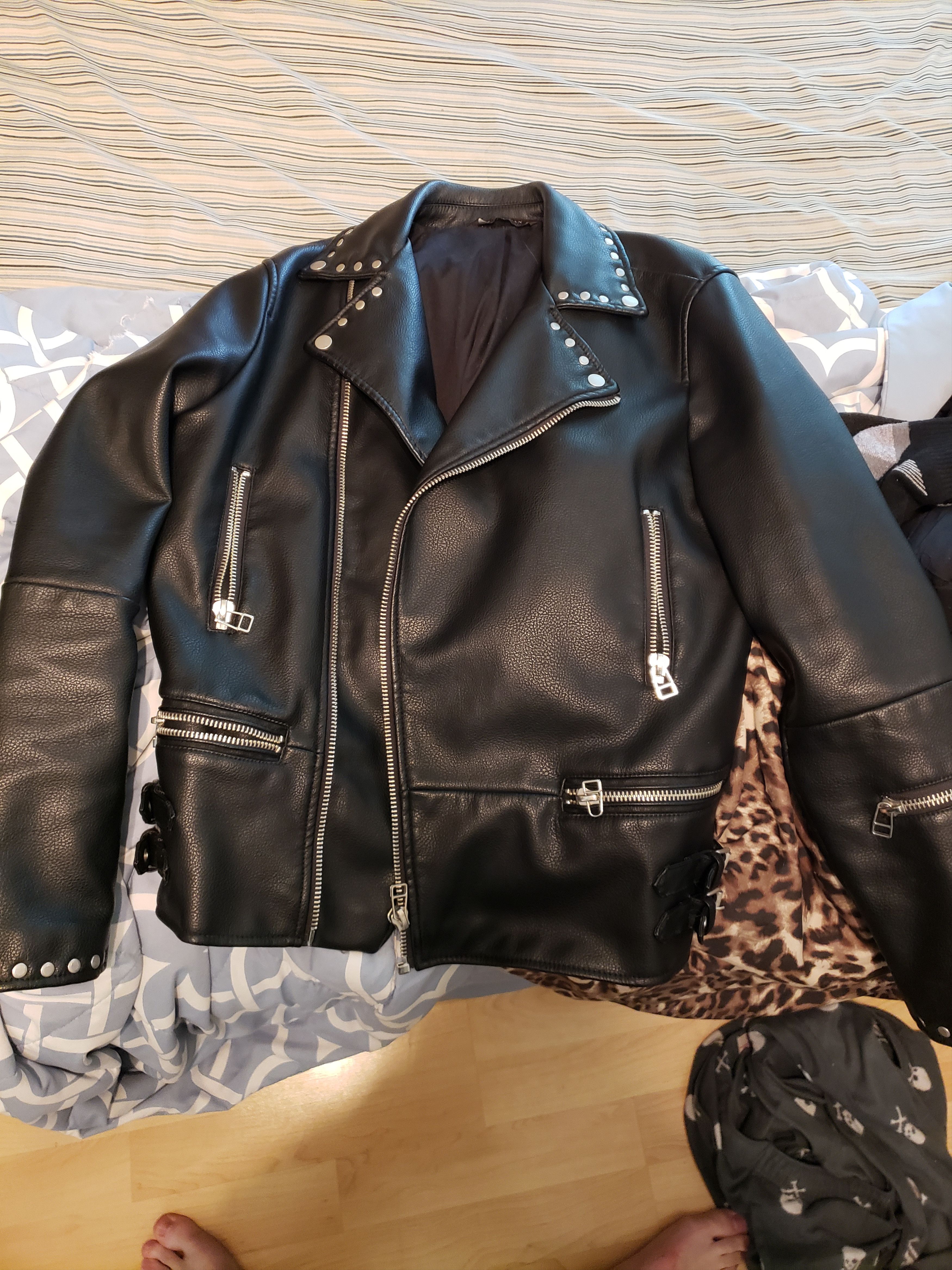 Zara Zara Leather Biker Jacket | Grailed