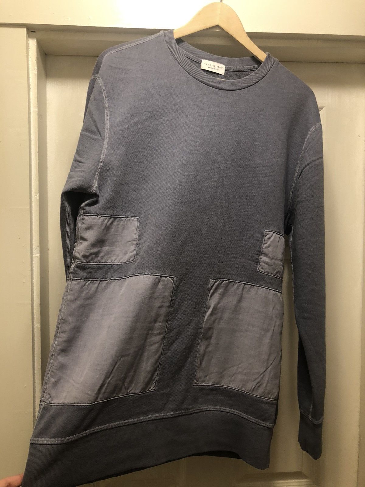 John Elliott Washed Paneled Crewneck Pullover Size US L / EU 52-54 / 3 - 5 Thumbnail