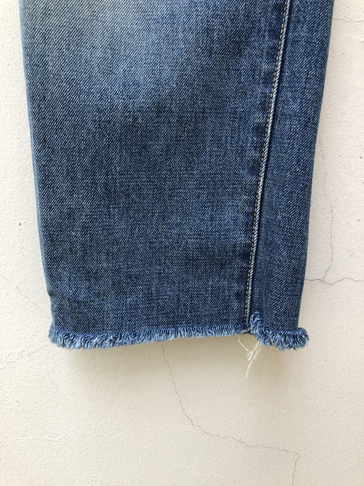Levi's Vintage Clothing 2005 Levi’s E Rips Selvedge Denim Ripped Off Leg Jeans Size US 32 / EU 48 - 10 Thumbnail