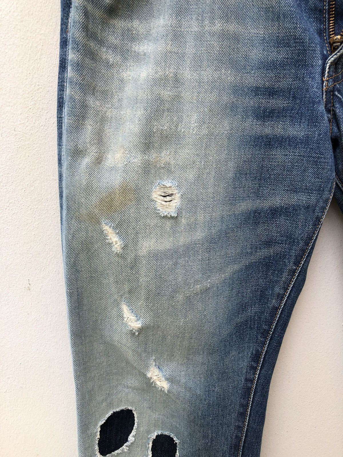 Levi's Vintage Clothing 2005 Levi’s E Rips Selvedge Denim Ripped Off Leg Jeans Size US 32 / EU 48 - 9 Thumbnail