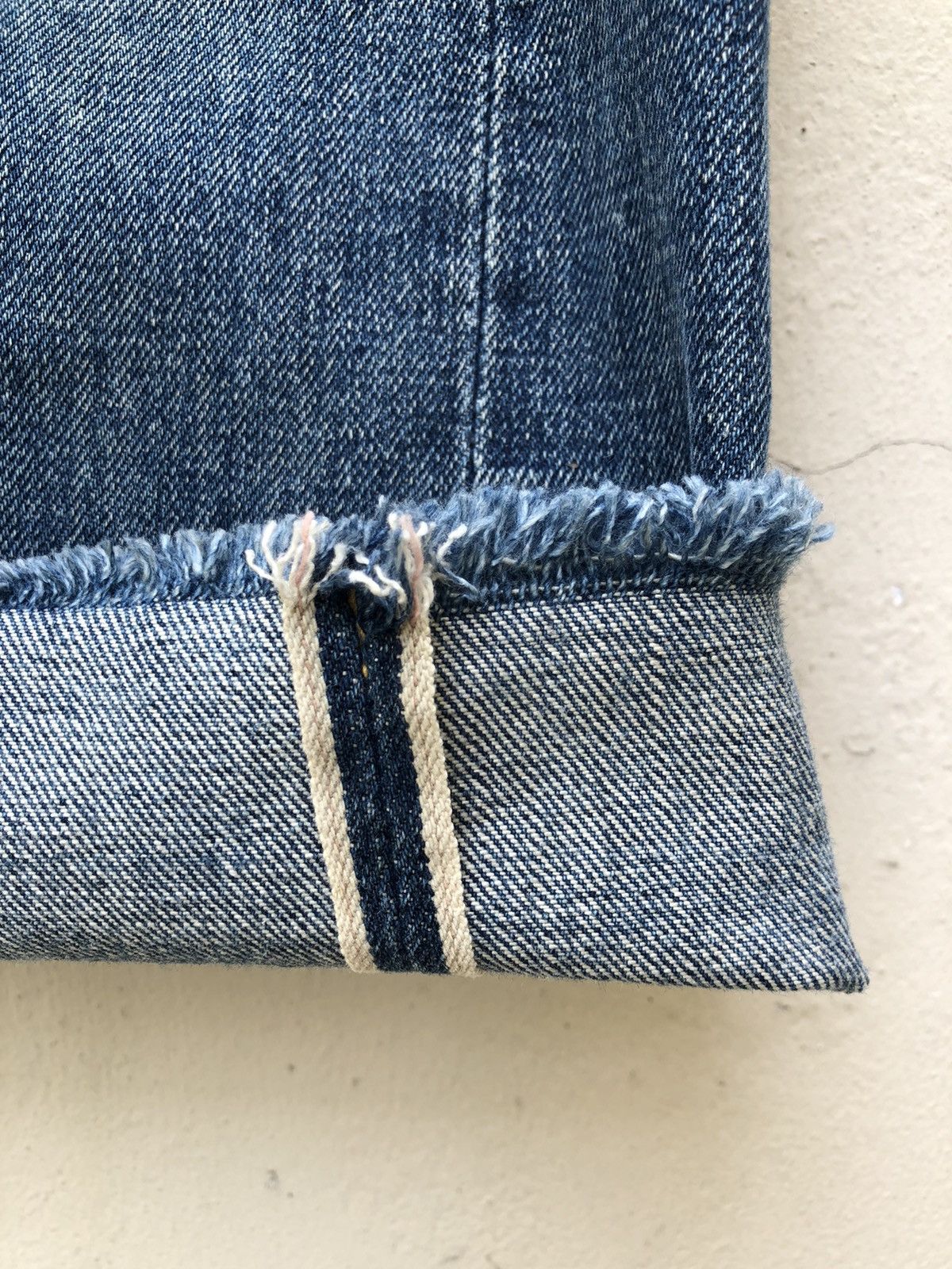 Levi's Vintage Clothing 2005 Levi’s E Rips Selvedge Denim Ripped Off Leg Jeans Size US 32 / EU 48 - 15 Thumbnail