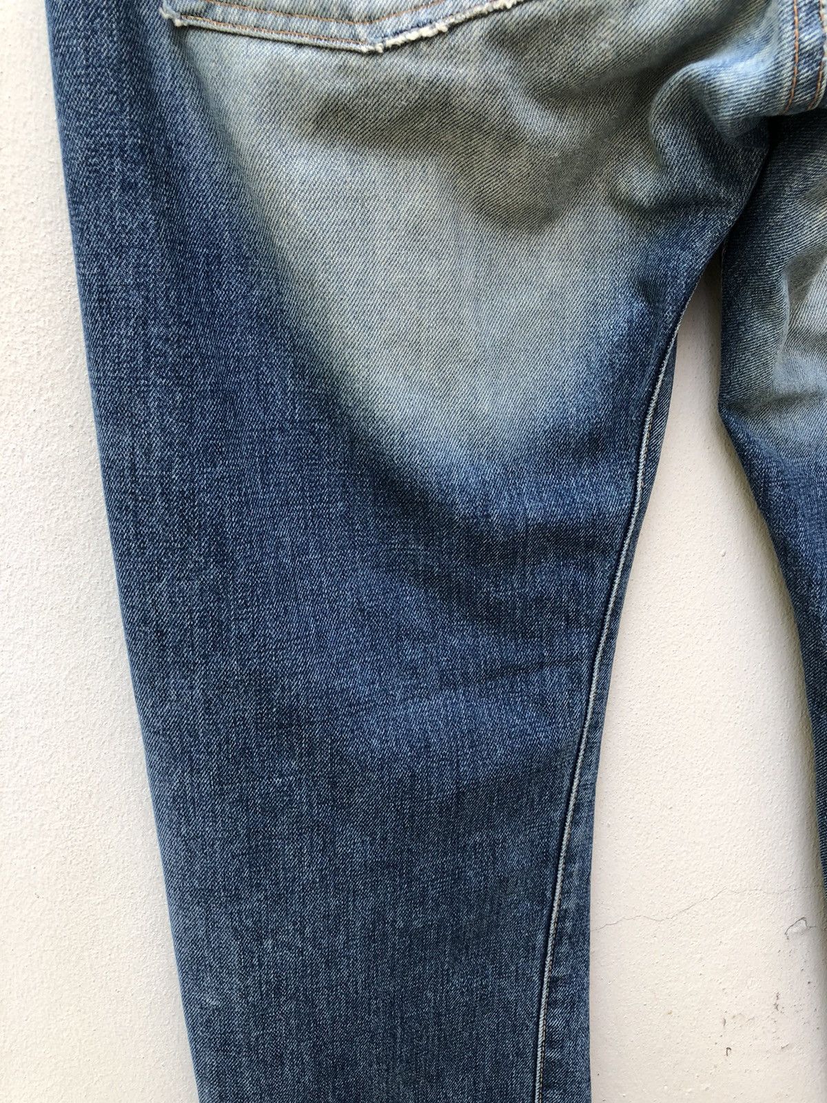 Levi's Vintage Clothing 2005 Levi’s E Rips Selvedge Denim Ripped Off Leg Jeans Size US 32 / EU 48 - 18 Thumbnail