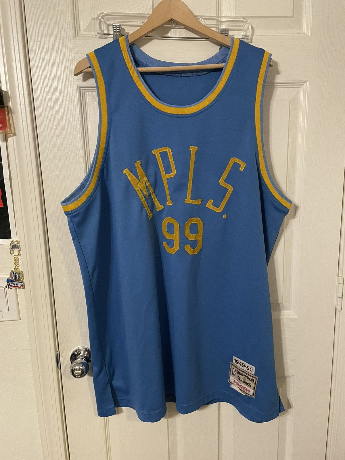 Lakers MPLS George Milkan 99 throwback jersey size 3X Tops