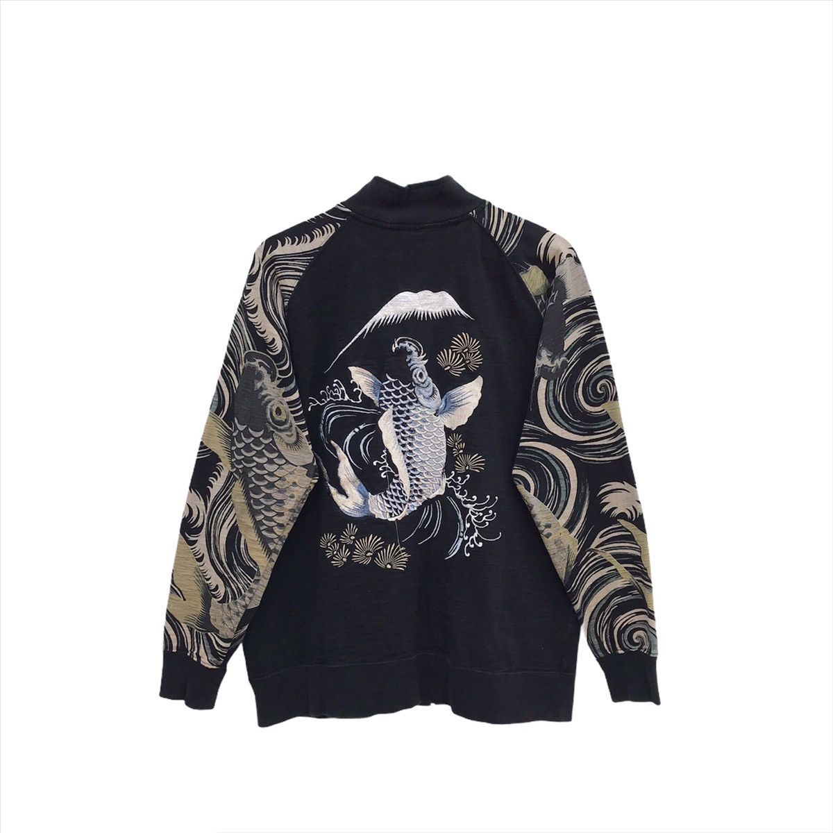 Japanese Brand Vintage Japanese Domestic sukajan koi fish embroidery Size US M / EU 48-50 / 2 - 1 Thumbnail