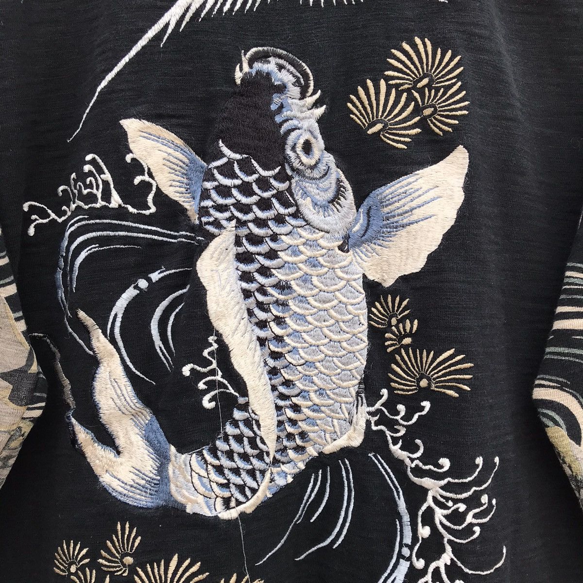 Japanese Brand Vintage Japanese Domestic sukajan koi fish embroidery Size US M / EU 48-50 / 2 - 9 Thumbnail